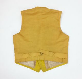 Edwardian Mens Vest Vintage Hunting Shooting Outdoor Wool British Antique Yellow 2