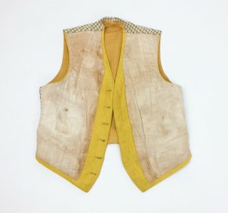 Edwardian Mens Vest Vintage Hunting Shooting Outdoor Wool British Antique Yellow 6