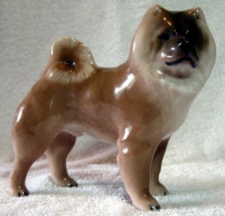 Rare Royal Copenhagen Spitz Chow Dog Figurine 3142