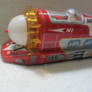 Vintage MOON EXPRESS Tin Litho Battery Operated Made in Japan with Box 4