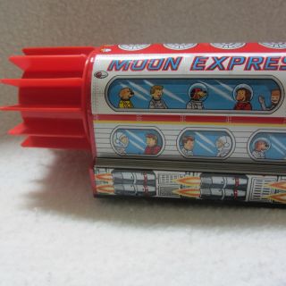 Vintage MOON EXPRESS Tin Litho Battery Operated Made in Japan with Box 6