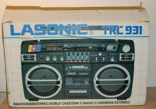 Vintage LASONIC TRC 931 II BOOMBOX GHETTO BLASTER 3