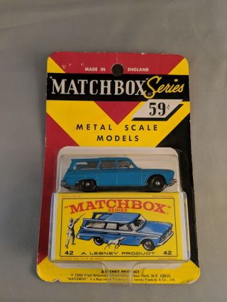 Matchbox Vintage Rare Package 42 Lesney Studebaker Wagon With Figures.