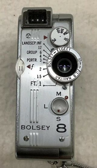 Bolsey 8 Vintage Miniature 8mm Camera With Case 2