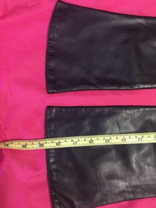 Classic Leatherwear Vintage Black Leather Opera Gloves Size 8 3