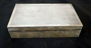 Vintage (1966) Sterling Silver English Hallmarked Cedar Lined Cigarette Box 4