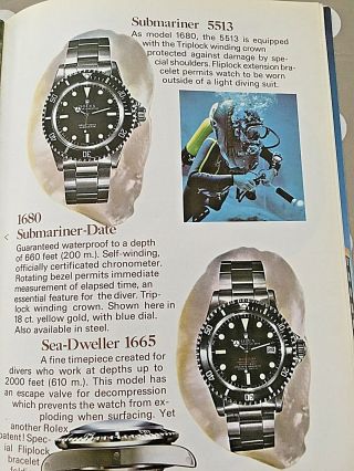 Rolex Oyster Vintage Brochure Printed In 1977 Very Rare & Collectable