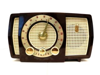 Vintage Art Deco Zenith Mid Century Eames Era Antique Old Bakelite Tube Radio