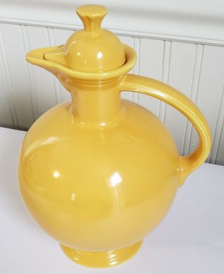 Vintage Yellow Fiestaware Carafe With Lid