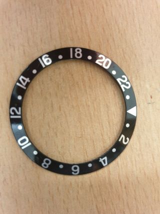 Rare Rolex Bezel Insert Gmt Old/used Faded Black Rolex
