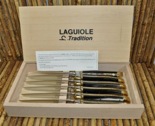 Laguiole Steak Knife Set Authentic Vintage $799 Tradition Jean Neron Laguiole