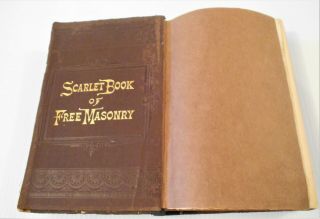 Scarlet Book Of Masonry 1898 By M.  W.  Redding Vintage,  Rare,  Hard To Find