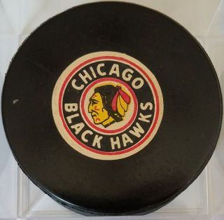 Vintage Viceroy Official Game Puck Chicago Blackhawks 1977 - 83 Rare Old Beauty