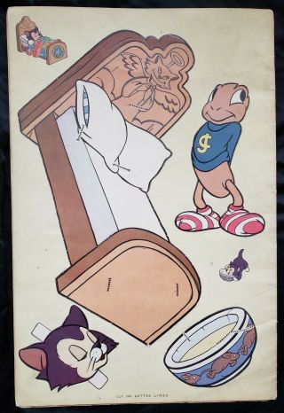 Disney Pinocchio Paper Doll Uncut - Walt Disney & Whitman Pub Co 1939 2