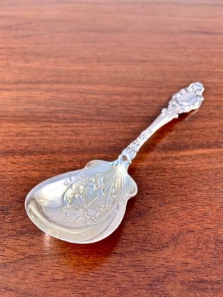 Gorham Co.  Sterling Silver Art Nouveau Sugar Spoon: Virginiana,  No Monogram