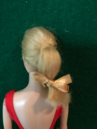 Vintage Lemon Blonde Hair Swirl Ponytail Barbie Doll 4