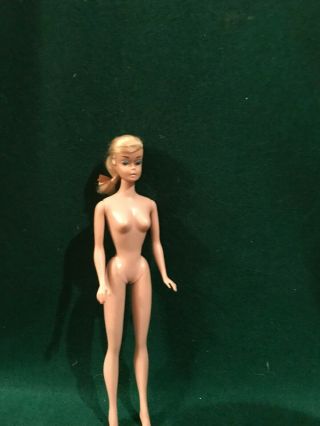 Vintage Lemon Blonde Hair Swirl Ponytail Barbie Doll 7