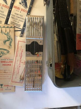 Vintage My Buddy Falls City Fishing Tackle Box & Tackle.  Zebco 33,  Fillet Knife 2