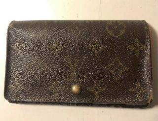 Louis Vuitton Vintage Porte Monnaie Tresor Bifold Monogram Zippy Wallet