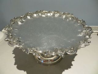 Lovely Silver Plate On Copper Tazza With Weighted Foot