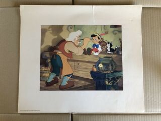 Vintage 1939 - 1940 Walt Disney Pinocchio Movie Premier Program & 4 Lithographs 6