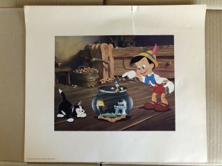 Vintage 1939 - 1940 Walt Disney Pinocchio Movie Premier Program & 4 Lithographs 7