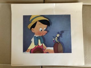 Vintage 1939 - 1940 Walt Disney Pinocchio Movie Premier Program & 4 Lithographs 8