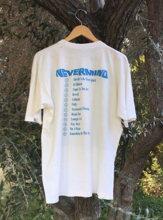 Vintage Nirvana Nevermind T - shirt,  Kurt Cobain My Bloody Valentine,  Size XL 2