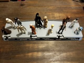 Vintage 1977 Star Wars Early Bird Display Stand And 12 Figures Kenner