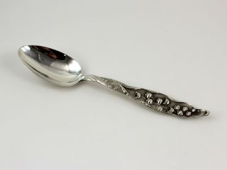 Whiting Lily Of The Valley Sterling Silver Oval Soup Dessert Spoon 7 " - W/mono