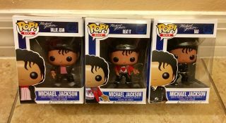 Set Of 3 Figures Funko Pop Michael Jackson Rock Rare