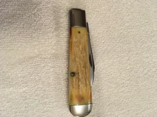 Vintage Case Xx Usa 1965 - 69 5299 1/2 Stag Handle Large Tear Drop Jack Knife