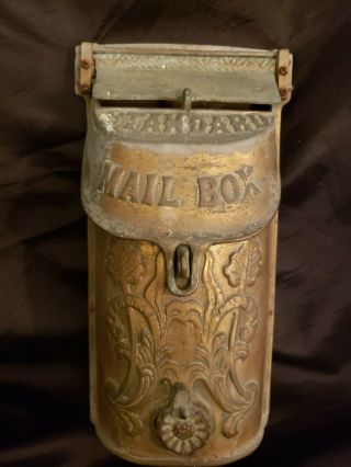 Antique Standard Cast Brass Mailbox Vintage