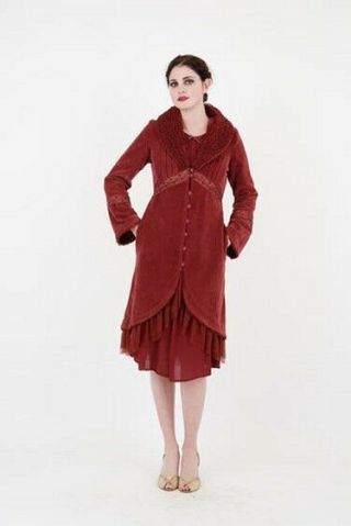 Victorian style Jackets Steampunk Velour Nataya Burgundy Red Vintage Gatsby 3