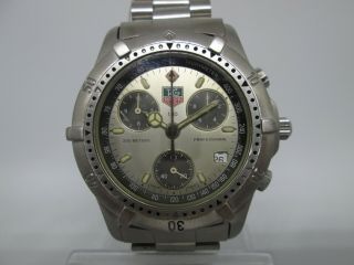 Vintage Tag Heuer 2000series Date Chronograph Stainless Steel Quartz Mens Watch
