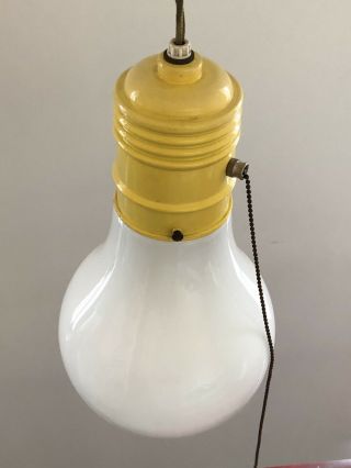 VINTAGE POP ART GIANT LIGHT BULB HANGING LAMP MID CENTURY MODERN 1960S 3