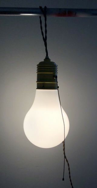 VINTAGE POP ART GIANT LIGHT BULB HANGING LAMP MID CENTURY MODERN 1960S 4
