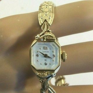 Vintage Hamilton 17 Jewel 780 14k Solid Gold Cocktail Watch