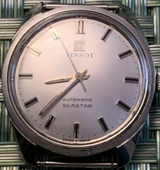 1960 Tissot Seastar Automatic Swiss Mens Wrist Watch Fullyworking Caliber 783 - 1