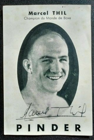 Marcel Thil Signed Photo - Vintage Boxing Memorabilia