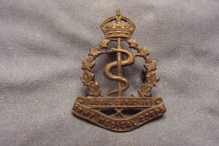 Ww Ii/pre Ww Ii Cap Badge To The Royal Canadian Army Medical Corps