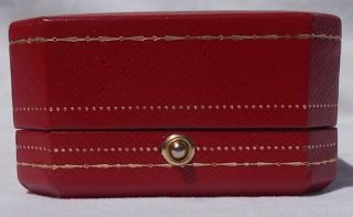 CARTIER VINTAGE DISPLAY JEWELRY BOX,  C 4533 WOOD AND RED LEATHER,  VG 2