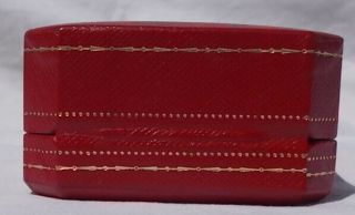 CARTIER VINTAGE DISPLAY JEWELRY BOX,  C 4533 WOOD AND RED LEATHER,  VG 3