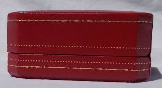 CARTIER VINTAGE DISPLAY JEWELRY BOX,  C 4533 WOOD AND RED LEATHER,  VG 4