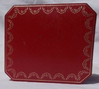 CARTIER VINTAGE DISPLAY JEWELRY BOX,  C 4533 WOOD AND RED LEATHER,  VG 5