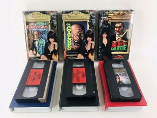 3 VTG THRILLER VIDEO Big Box VHS Tapes 1985 Horror movies Dr Jekyll,  Mr.  Hyde, 8