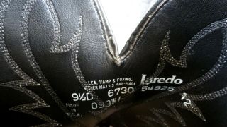 Vintage LAREDO WESTERN SNAKE SKIN BOOTS MENS 9.  5 D MADE IN USA 6