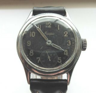 Vintage Military Minerva Ww2 German Army Watch