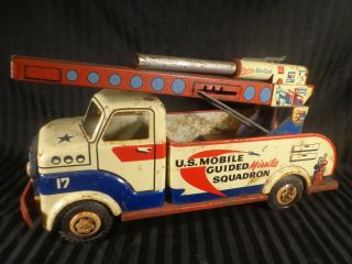 Vintage 1950 Marx Lumar Pressed Steel Us Mobile Guided Missile Squadron Truck