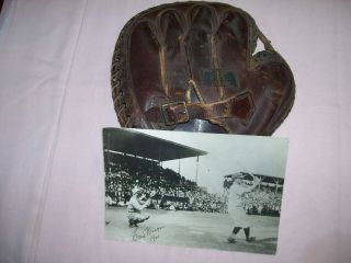Vintage Antique Ernie Krueger Draper Maynard D&m Baseball Catchers Mitt Glove